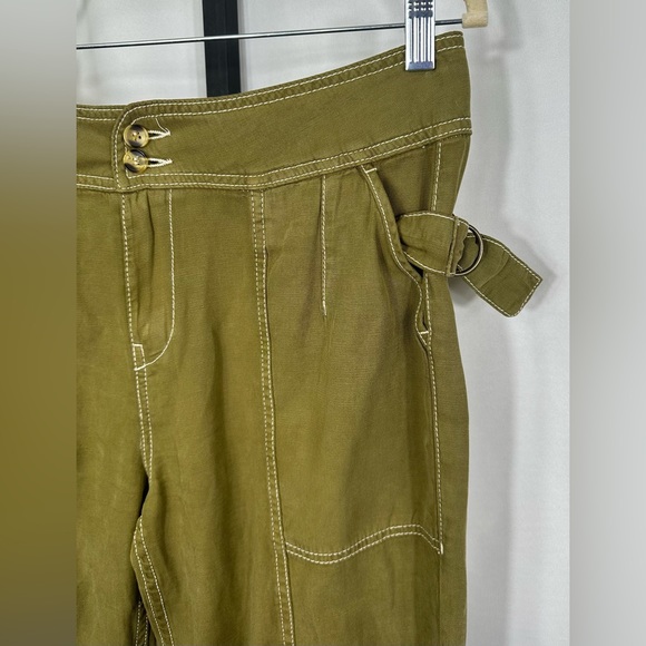 Anthropologie Jackson Tapered Utility Pants Size US 8P Green Joggers - Picture 7 of 13